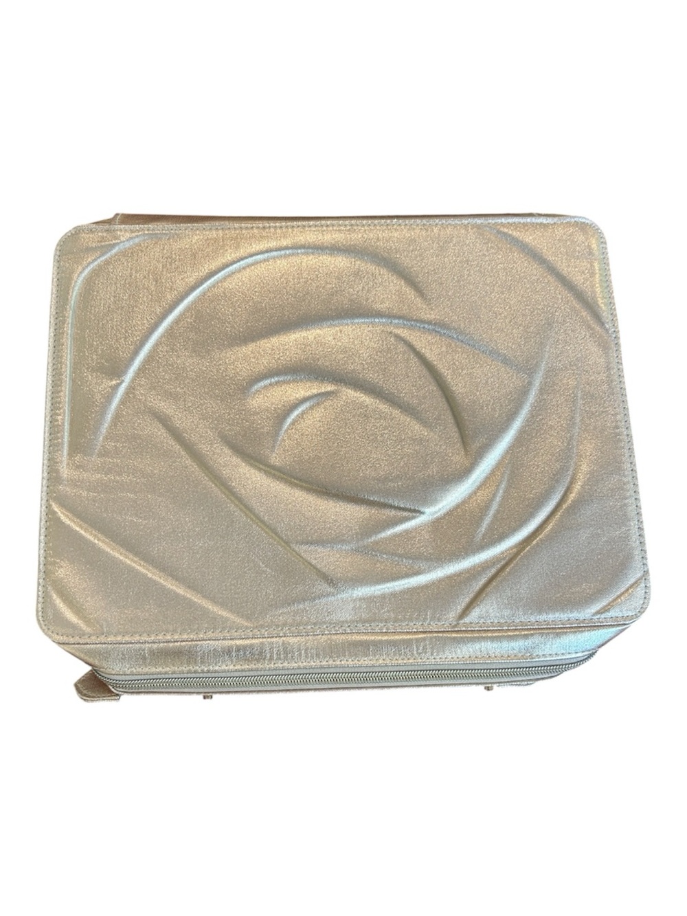 Lancomb Rose Gold Metallic Travel Cosmetic Case